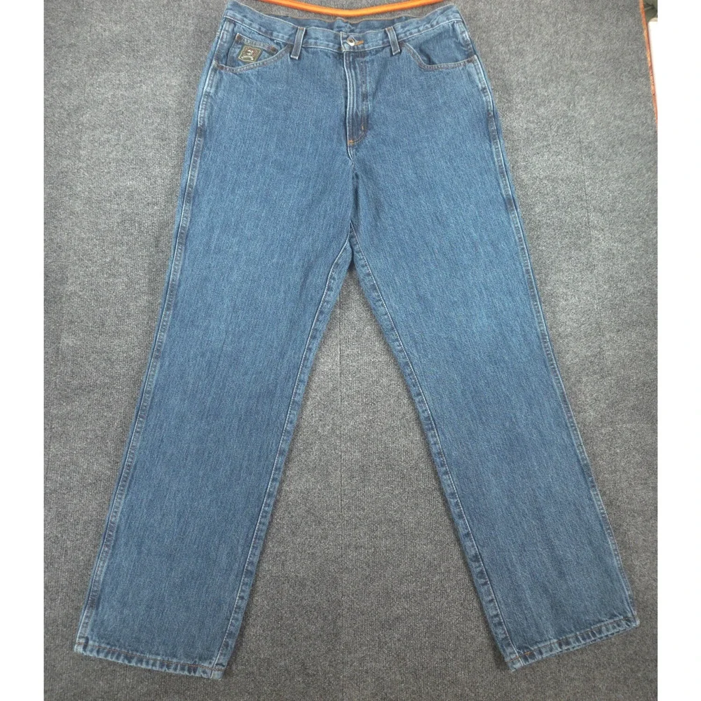 Cinch Men's Green‎ Label Relaxed Fit Dark Stonewash Jeans MB90530002 Fit 36 x 33